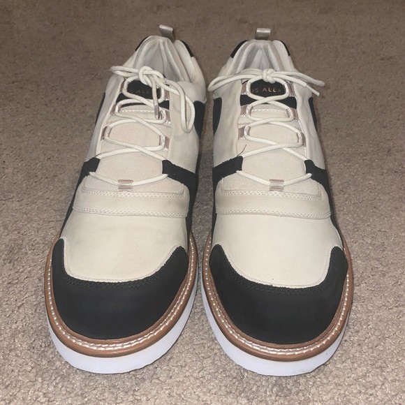 Marcus Alexander Men's Black and Cream Sneakers - Picture 4 of 8